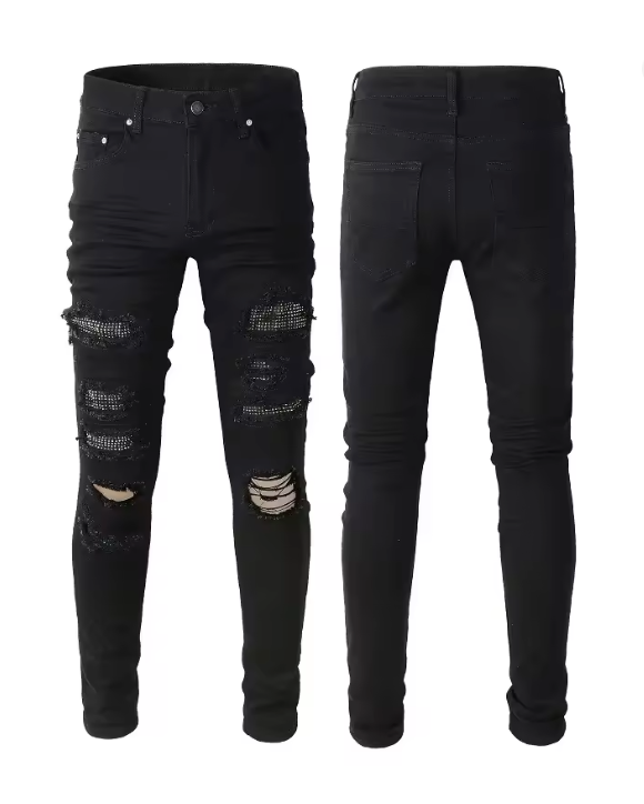 Black Diamond Ripped Jeans