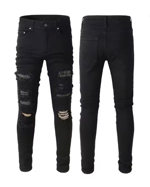 Black Diamond Ripped Jeans