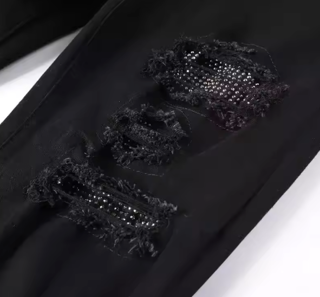 Black Diamond Ripped Jeans