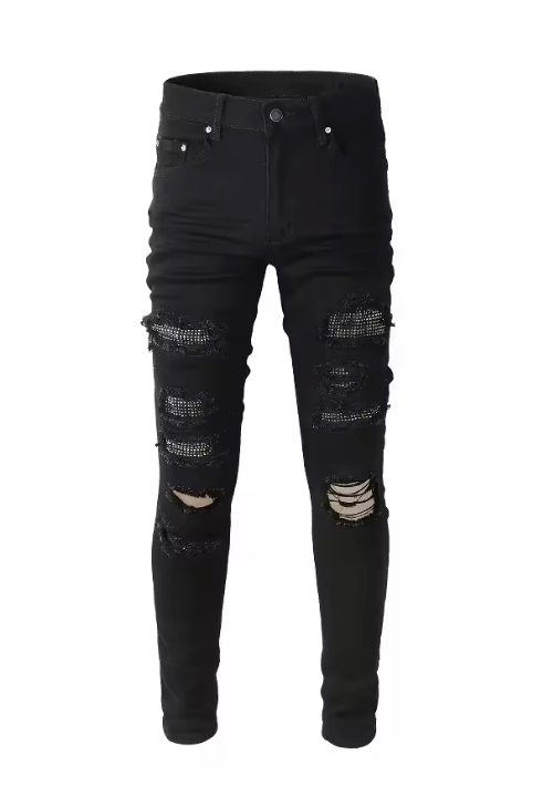 Black Diamond Ripped Jeans