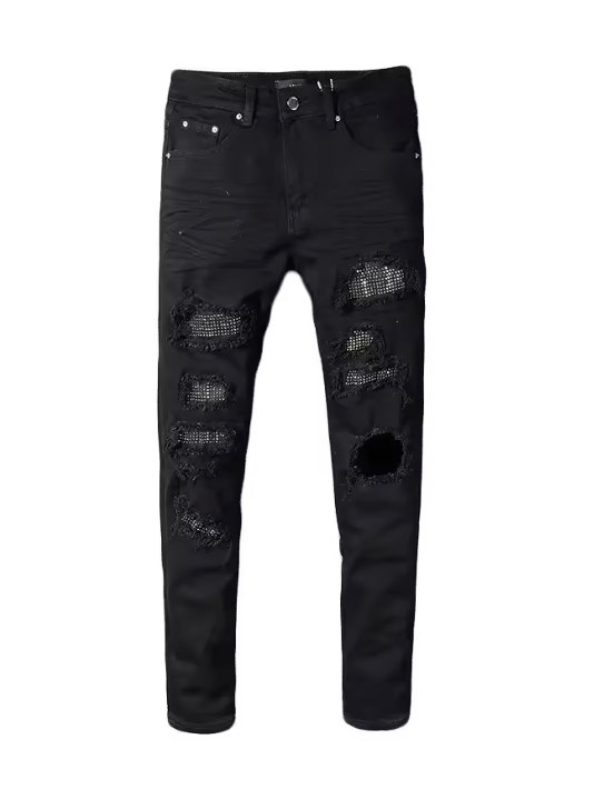 Black Diamond Ripped Jeans